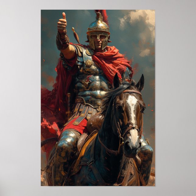 Roman Warrior in Armor Poster (Vorne)
