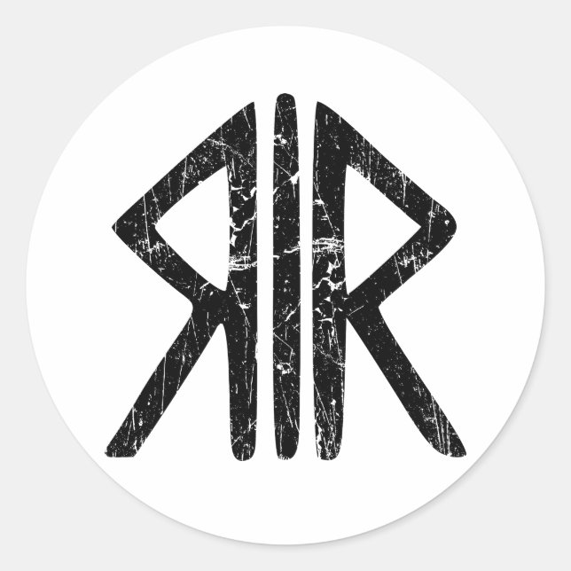 Roman Way Gods Religion Symbol antike Antike h Runder Aufkleber (Vorderseite)