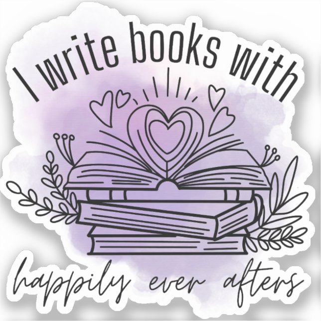 Romance Author Sticker (Vorderseite)