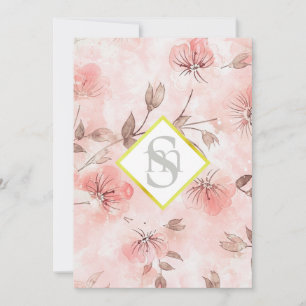 *~ Romance Blush AR26 Blume LIEBE QR UAWG Wedding Einladung