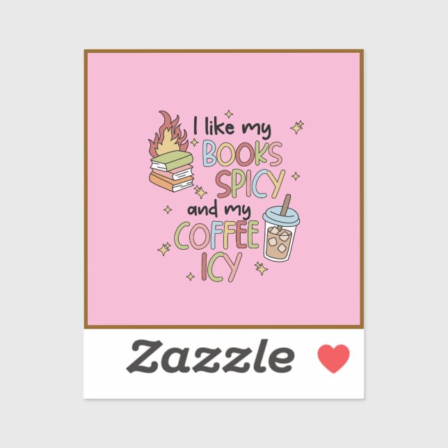 Romance books and coffee sticker (Blatt)