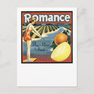 Romance Brand Peace River Fruit Postkarte