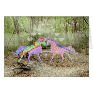 Romance Card mit einem magischen Wald