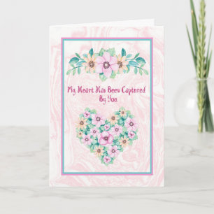 Romance Card mit floralem Herzen Karte