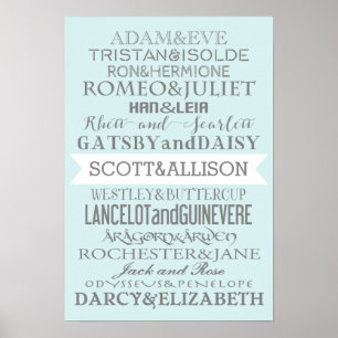 Romance Couples Custom Poster - WÄHLEN SIE IHRE FA