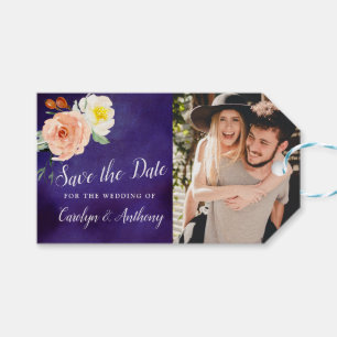 Romance in Bloom Wedding Save the Date Geschenkanhänger
