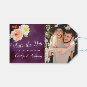 Romance in Bloom Wedding Save the Date Geschenkanhänger