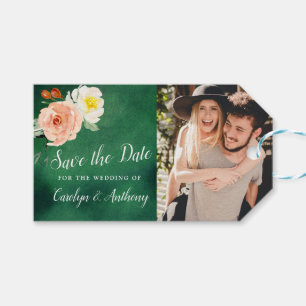 Romance in Bloom Wedding Save the Date Geschenkanhänger