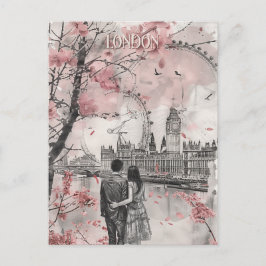 Romance in London Postkarte