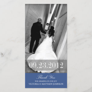 ROMANCE IN MARINE-BLAU WEDDING %PIPE% DANKEN IHNEN DANKESKARTE