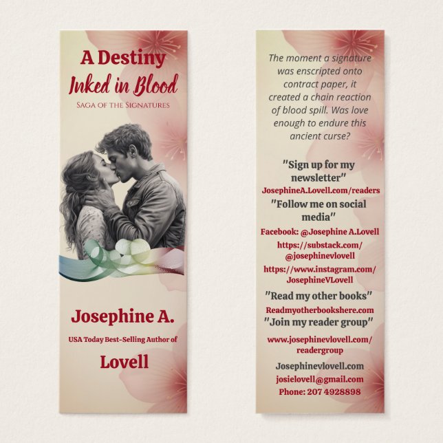 Romance Kiss Autor Werbematerial (Vorne & Hinten)