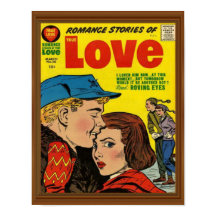 Romance Liebe Story Comic Abdeckung Vintage Imitat