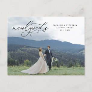 Romance Newlyweds Elopement Postcard Ankündigungspostkarte