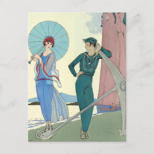 Romance ohne Worte von George Barbier Postkarte