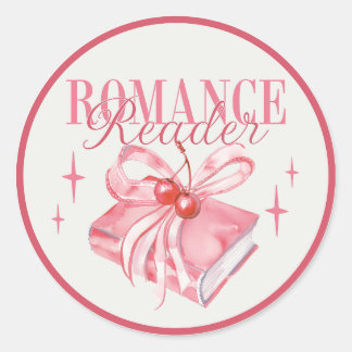 Romance Reader Buchvorlesung Lover Runder Aufkleber