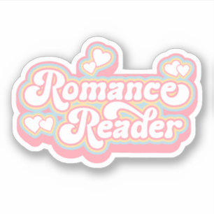 Romance Reader Pastel Retro Kostenvoranschlag Aufkleber