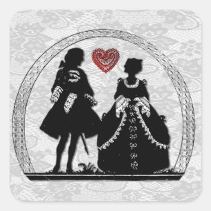 Romance Silhouette-romantische Aufkleber