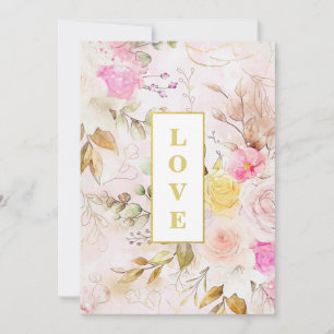 *~ Romance Vintag AR26 Blume QR UAWG Wedding Einladung