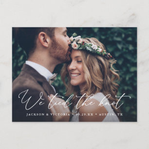 Romance We tickt die Knot Elopement Postkarte