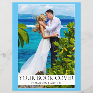 Romance Writer Book Cover   Author Foto Back Blue Flyer