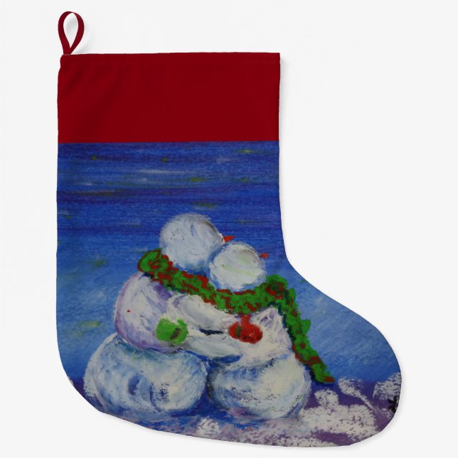 Romancing Snowman-WeihnachtsStrumpf Großer Weihnachtsstrumpf (Vorderseite)