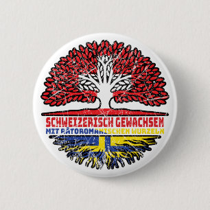 Romanen Rätoromanisch Graubündisch Graubünden Baum Button