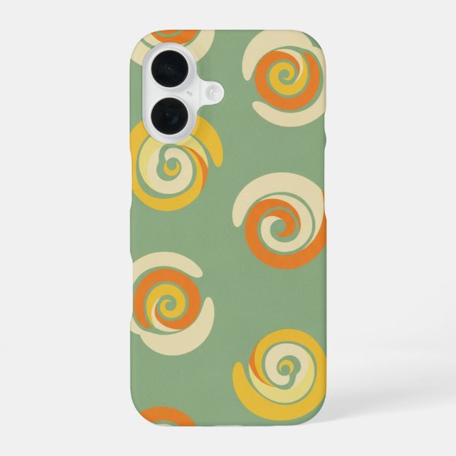 Romanesco-Blumenkohl-Vintage-Motiv iPhone 16 Hülle (Rückseite)