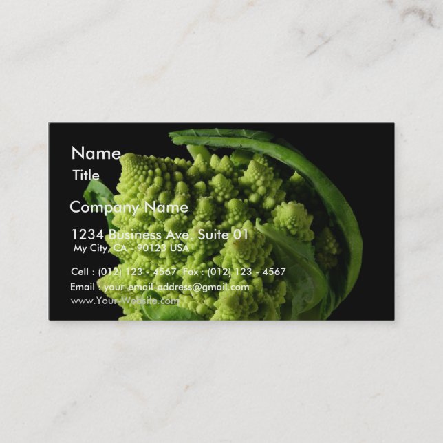 Romanesco Brokkoli-Fraktale Visitenkarte (Vorderseite)