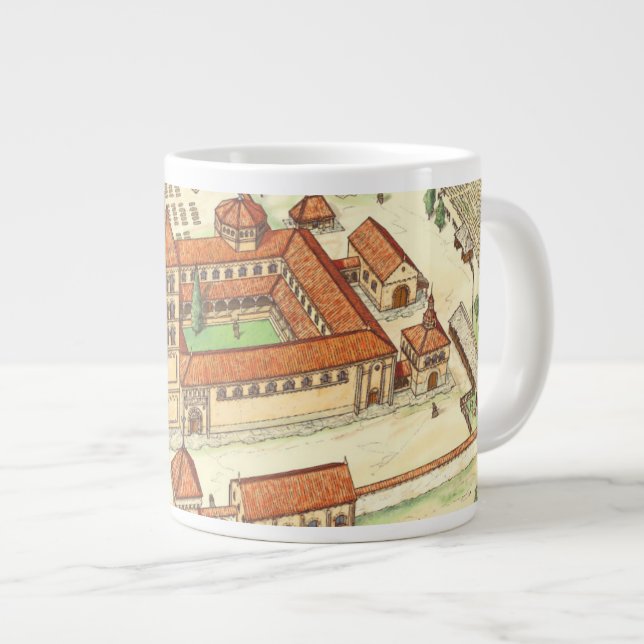 Romanesque-Abtei. Modell Jumbo-Tasse (Vorderseite Rechts)