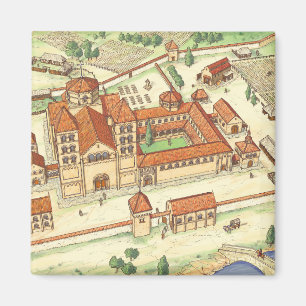 Romanesque-Abtei. Modell Magnet