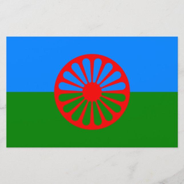 Romani Flag Briefpapier (Vorderseite)