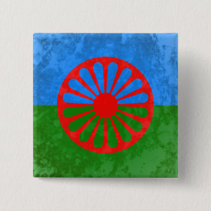 Romani flag button