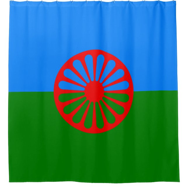 Romani Flag Duschvorhang (Vorderseite)