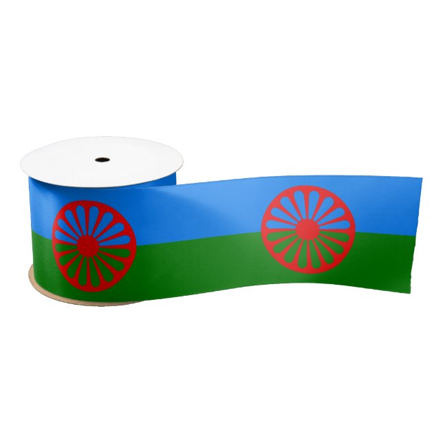 Romani Flag Satinband (Spule)