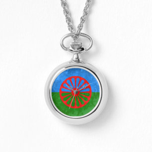 Romani Flagge Armbanduhr