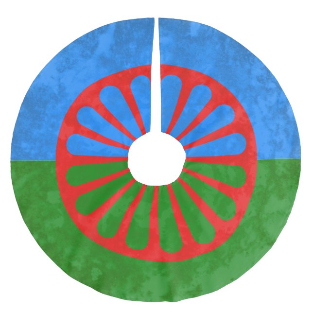 Romani Polyester Weihnachtsbaumdecke (Vorderseite)