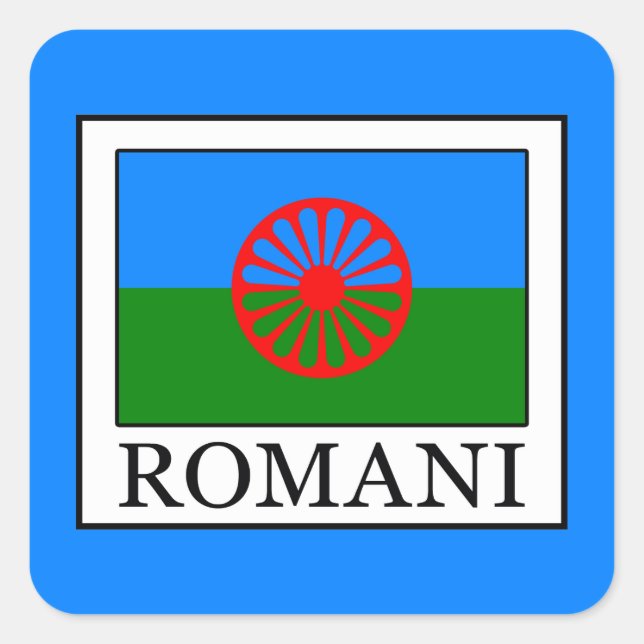 Romani Quadratischer Aufkleber (Vorderseite)