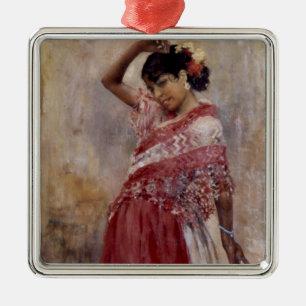 Romani Sinti und Roma Woman Dancing (von Albert Ed Ornament Aus Metall