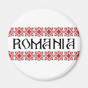 romania Land Symbol Name Text Folk Motif Tradit Magnet