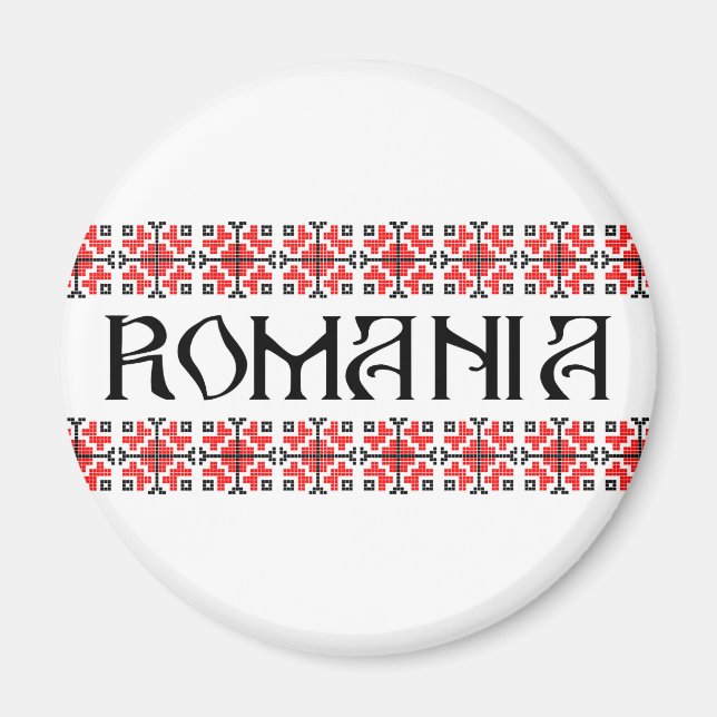 romania Land Symbol Name Text Folk Motif Tradit Magnet (Vorne)