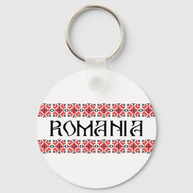 romania Land Symbol Name Text Folk Motif Tradit Schlüsselanhänger (Vorderseite)