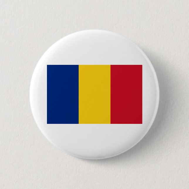 România - Rumänische Flagge Button (Vorderseite)