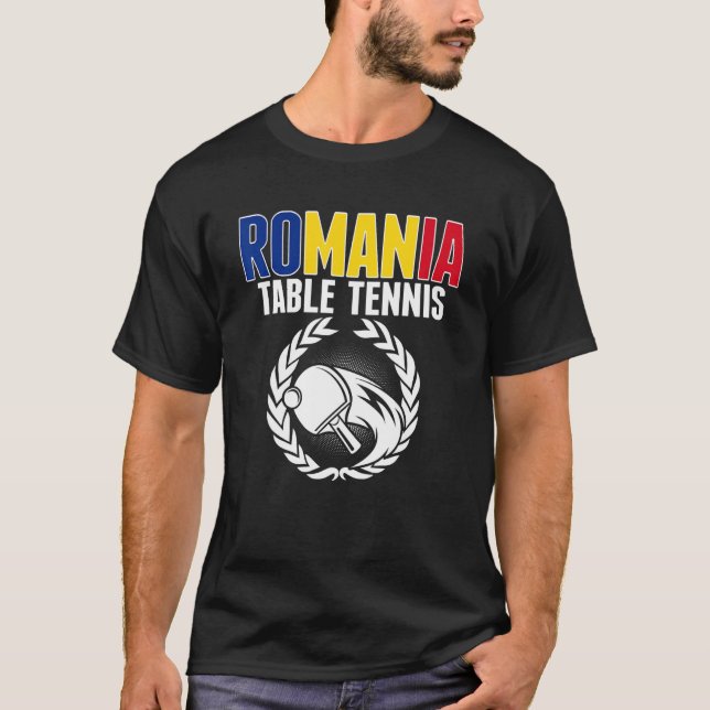 Romania Table Tennis     Romanian Ping Pong Suppor T-Shirt (Vorderseite)