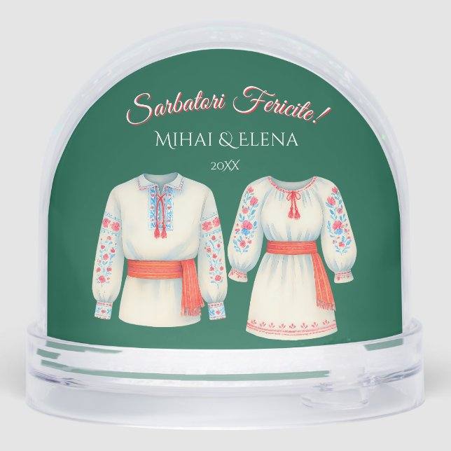  Romanian Heritage Traditions Transylvania Romania Schneekugeln (Rückseite)