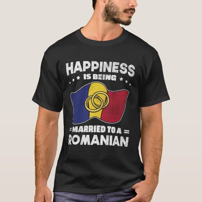 Romanian Wedding State of Romania Roots Married T-Shirt (Vorderseite)