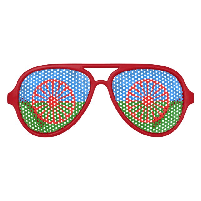 Romanische Flagge Sonnenbrille (Vorderseite)