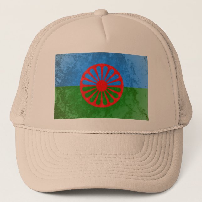 Romanische Flagge Truckerkappe (Vorderseite)