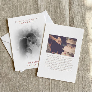 Romanischer Foto Gradienten Effekt Hochzeit Dankeskarte