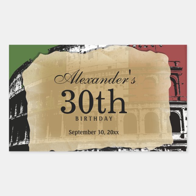 Romanisches Kolosseum Rechteckiger Aufkleber (Vorderseite)