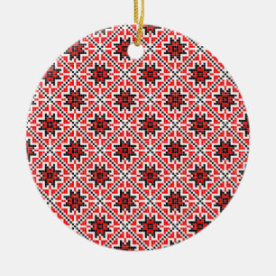 romanisches, traditionelles, ethnisches Kostümmoti Keramikornament